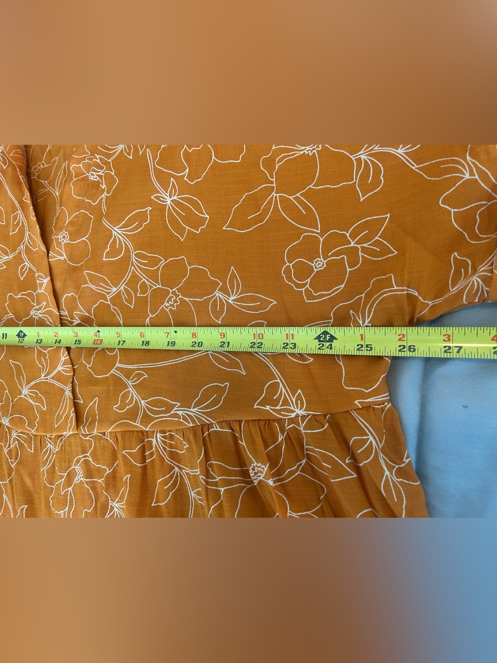 Cato Orange Floral Wrap-top Tiered Blouse - Picture 11 of 14